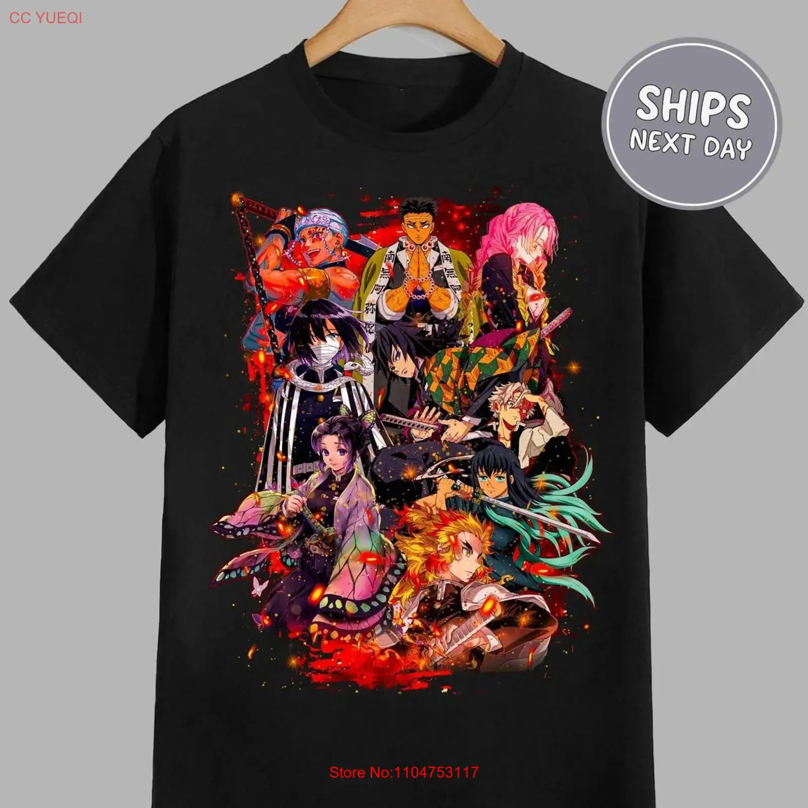 Anime Merchandise Demon Slayer - Kaos Anime Demon Slayer Vintage, Sedikit