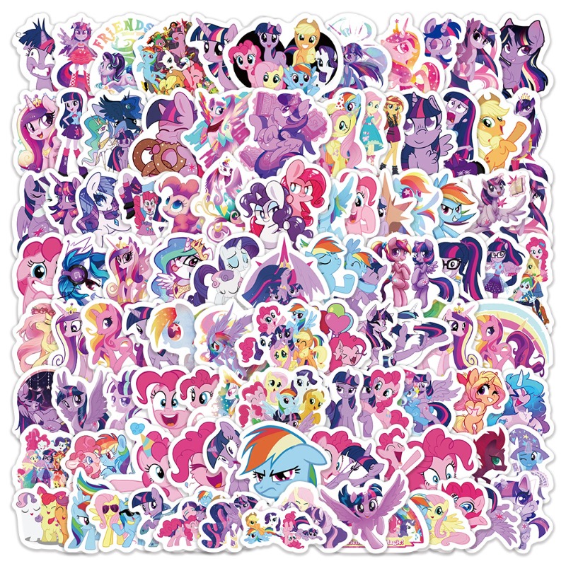 Cute Anime Merchandise - 100pcs Stiker Kartun My Little Pony