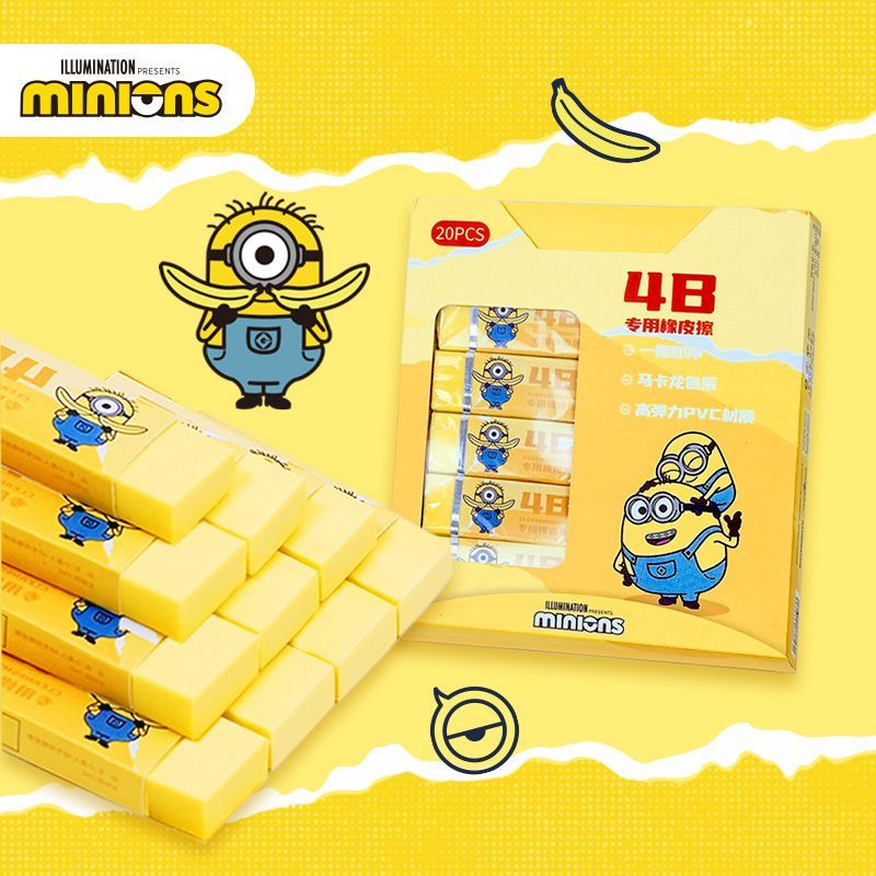 Erased Anime Merchandise - Penghapus pensil karakter Minion, anime kartun