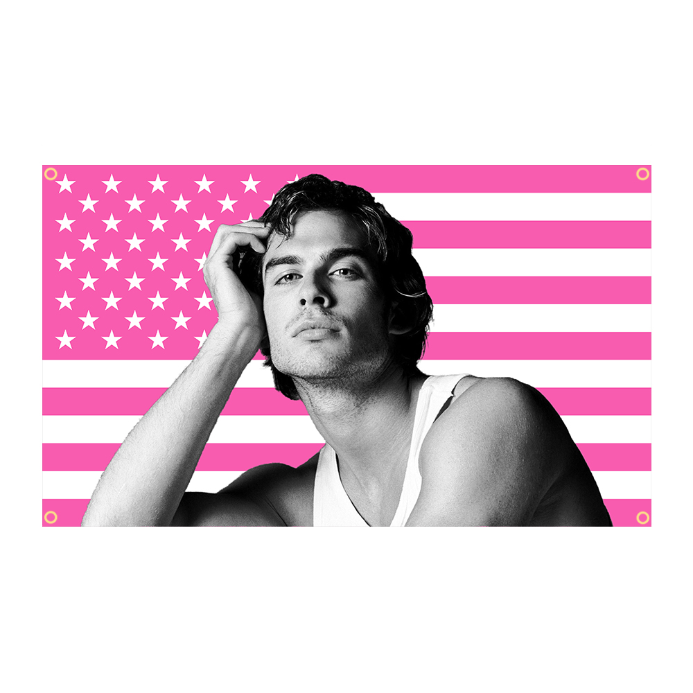 Wall Scroll Tapestry - 90X150Cm Ian Somerhalder Pink Vampir Amerika