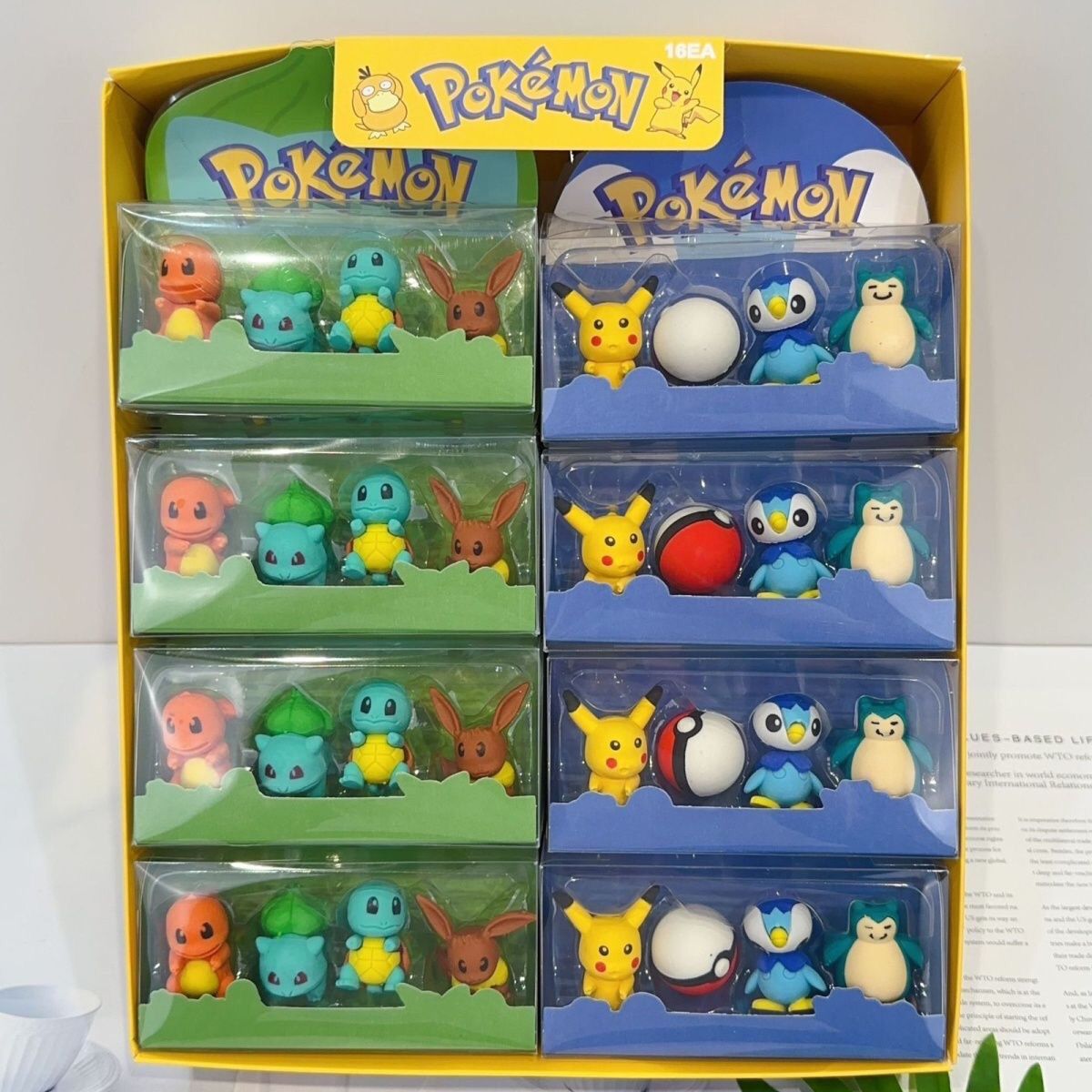 Erased Anime Merchandise - Penghapus figurin Pokémon, penghapus lucu bernilai
