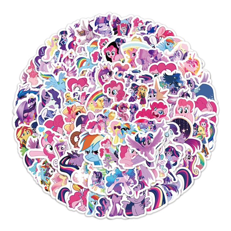 100pcs Stiker Kartun My Little - Cute Anime Merchandise ulasan dan harga