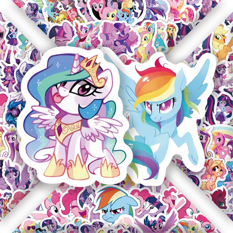 100pcs Stiker Kartun My Little - Cute Anime Merchandise ulasan dan harga