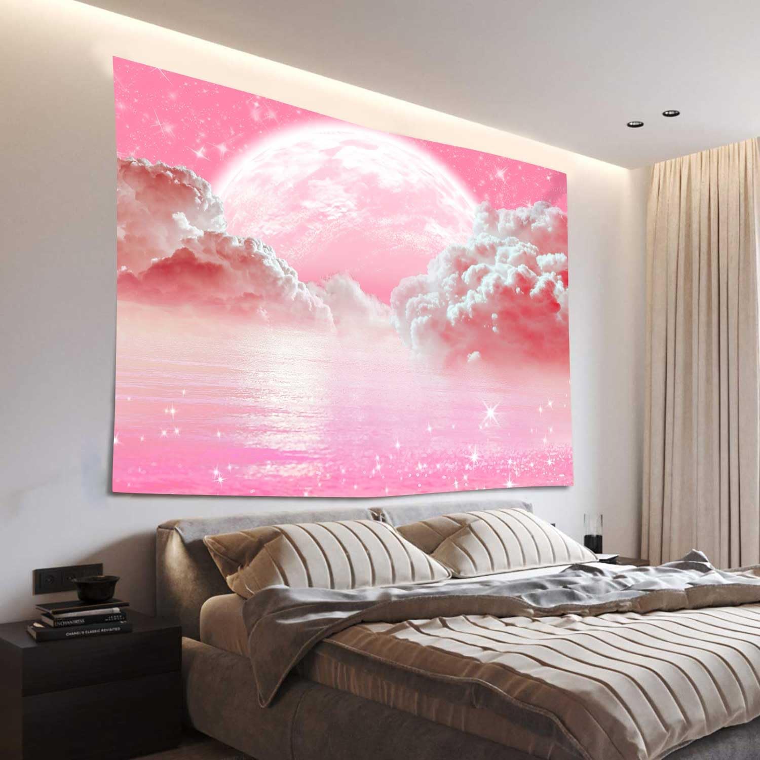 Permadani Langit Awan Merah Mu - Wall Scroll Tapestry ulasan dan harga