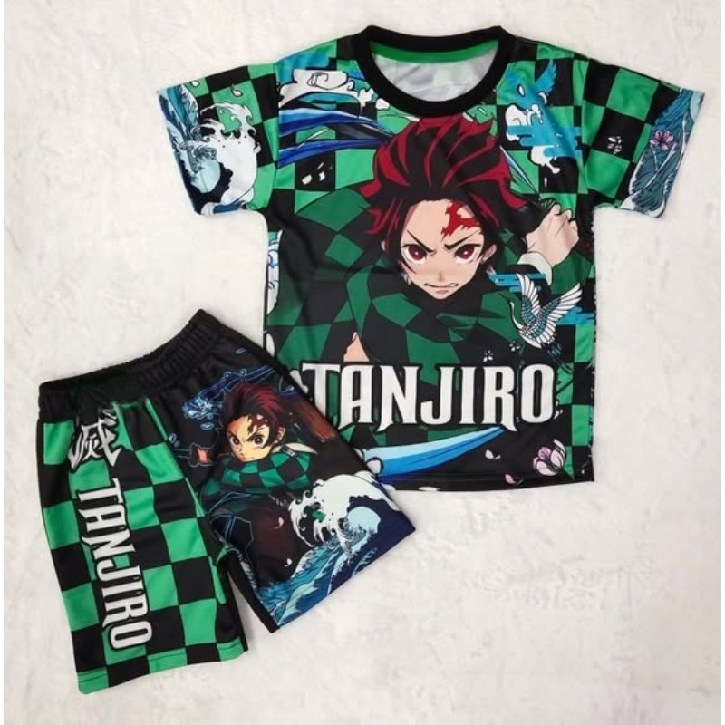 Set Celana Pendek Kaus Anak De - Anime Merchandise Demon Slayer ulasan dan harga