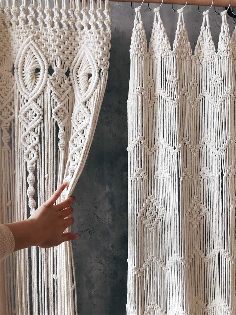 Tenun tangan Bohemia Macrame k - Wall Scroll Tapestry ulasan dan harga