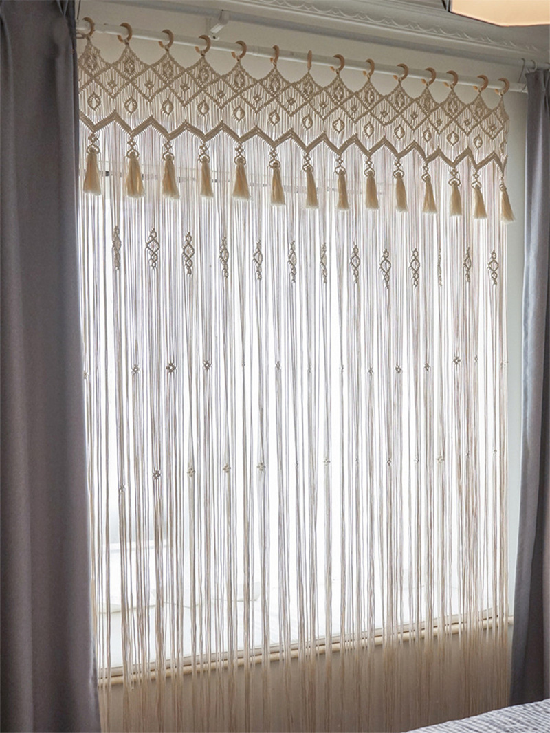 Tenun tangan Bohemia Macrame k - Wall Scroll Tapestry ulasan dan harga