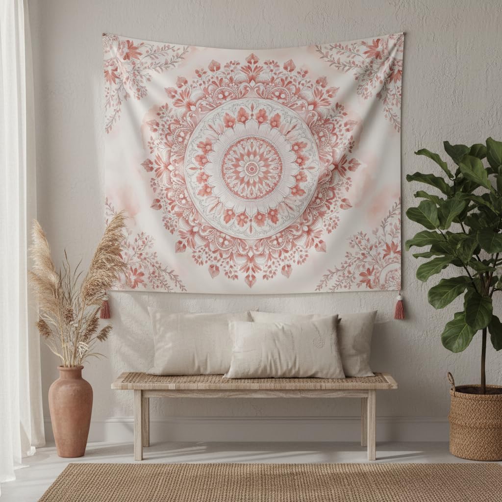 Permadani Mandala Bunga Merah  - Wall Scroll Tapestry ulasan dan harga