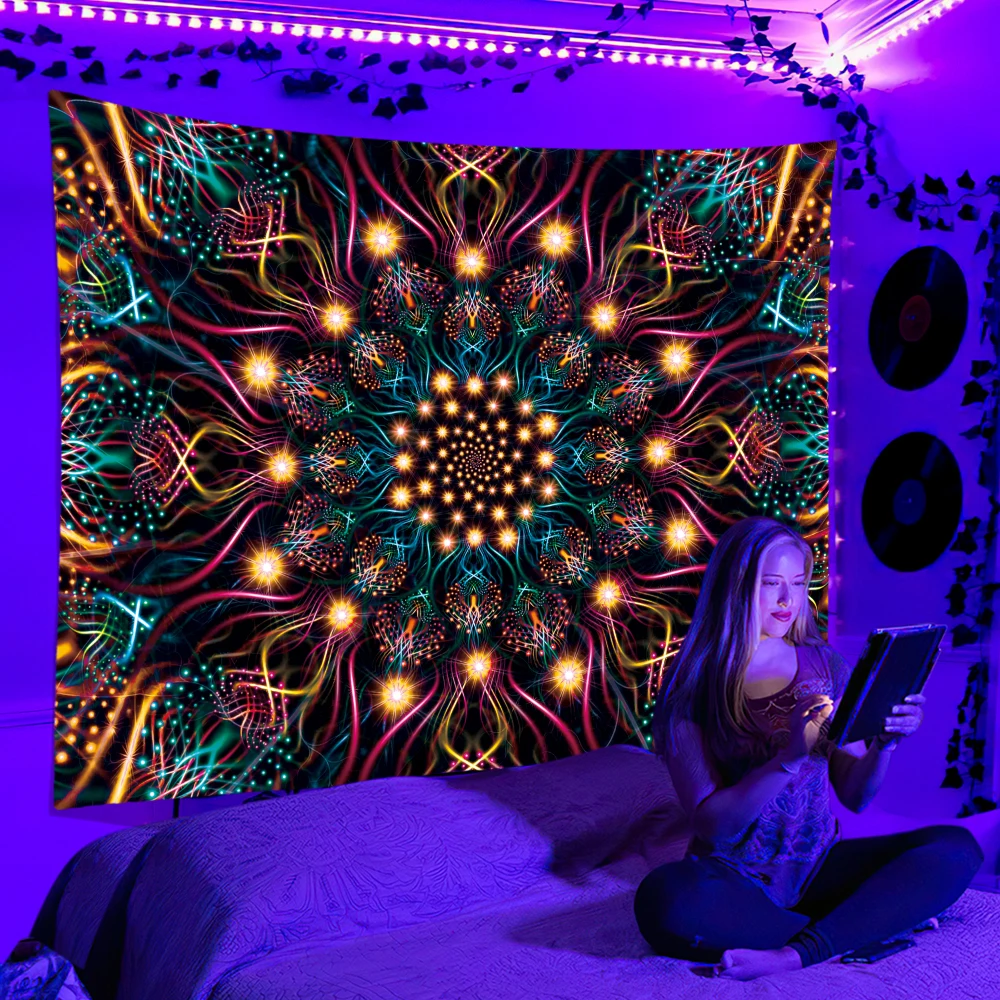 Permadani cahaya hitam reaksi  - Wall Scroll Tapestry ulasan dan harga