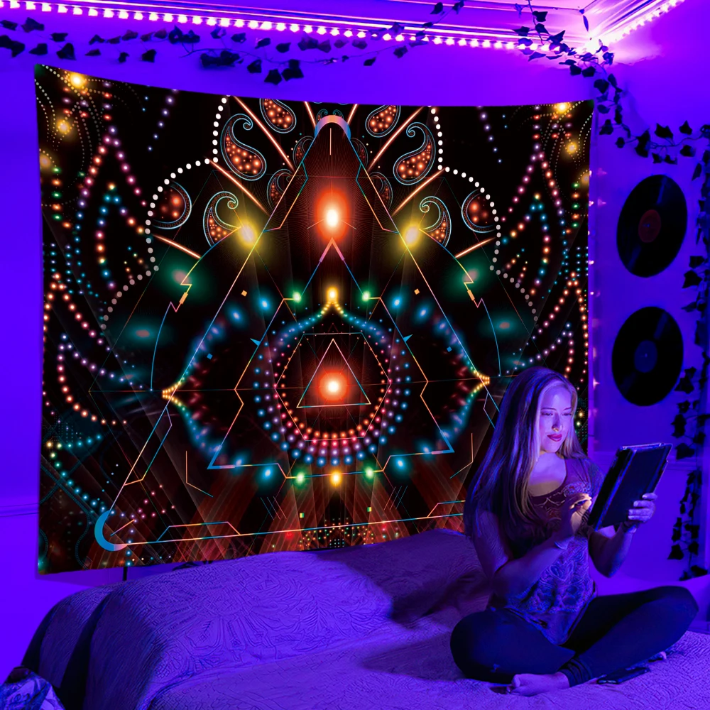 Permadani cahaya hitam reaksi  - Wall Scroll Tapestry ulasan dan harga